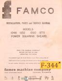 Famco 1048, 1252 1260 1272, Power Shears Instruct Service and Parts Manual